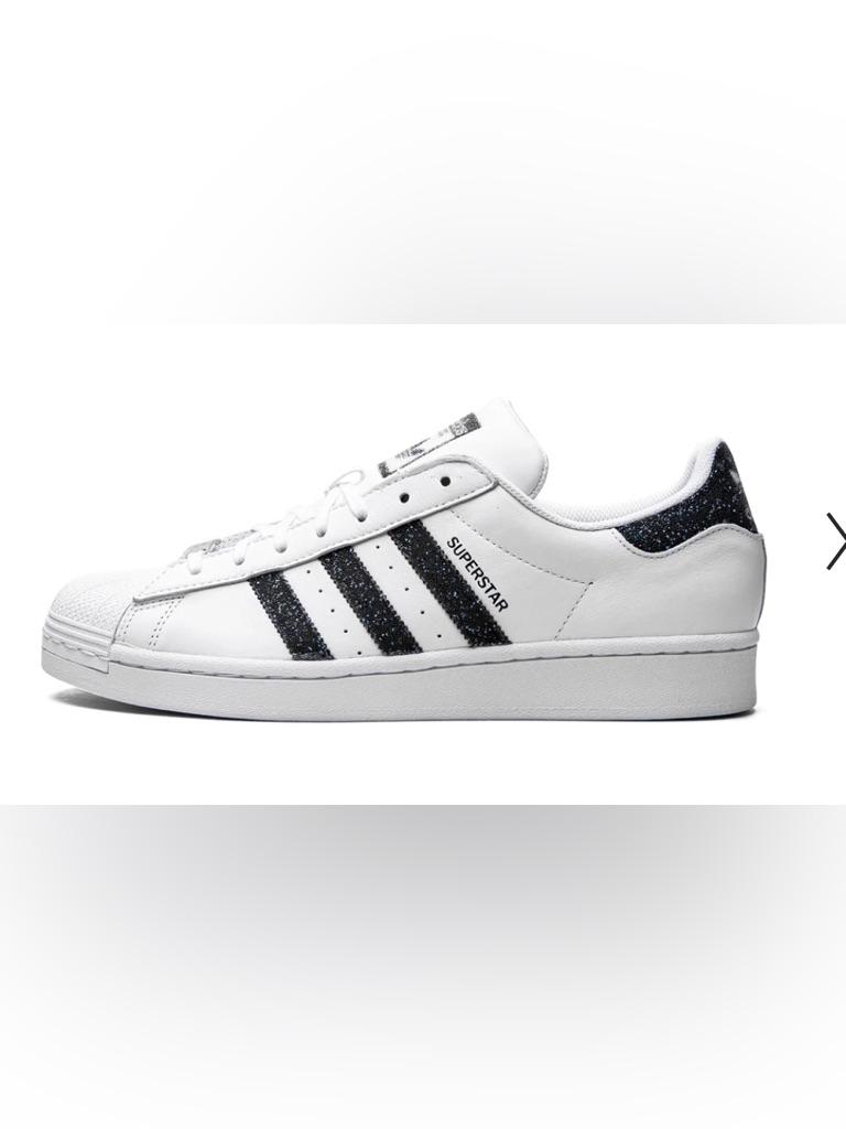 Superstar I "Swarovski White Black Size 8